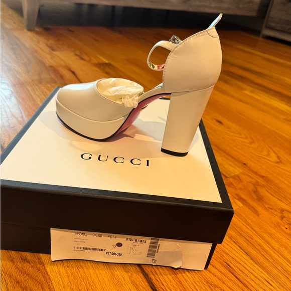 Gucci White Platform Heels - Picture 4 of 8